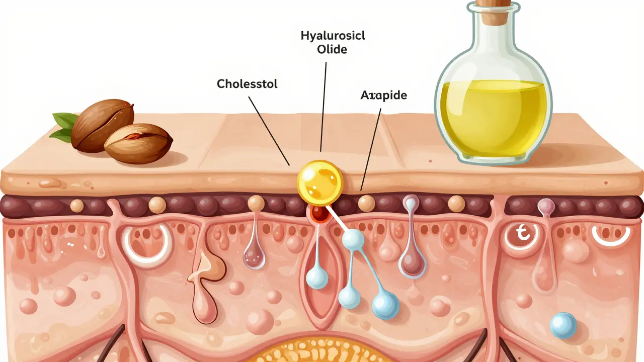 Vnější vrstva kůže se obnovuje pomocí lipidů a hyaluronové kyseliny.