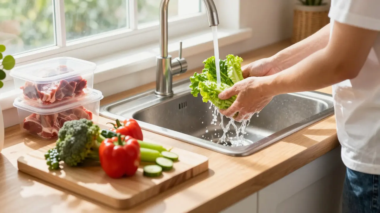 Čistá kuchyň s hygienickým zpracováním potravin jako prevence infekce