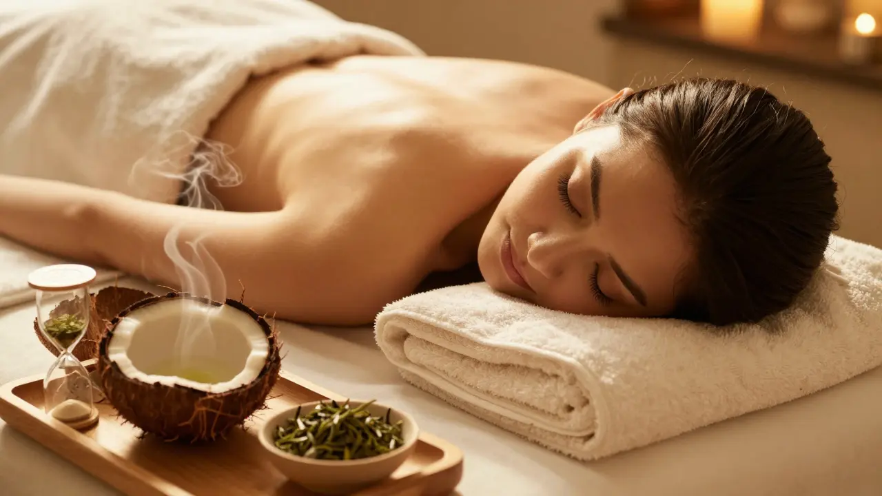 Relaxační atmosféra spa s přírodními peelingy