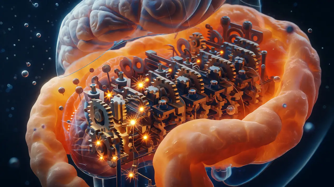 Conceptual view of metabolism as a factory with vitamins.